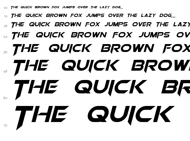 Orion Pax font waterfall